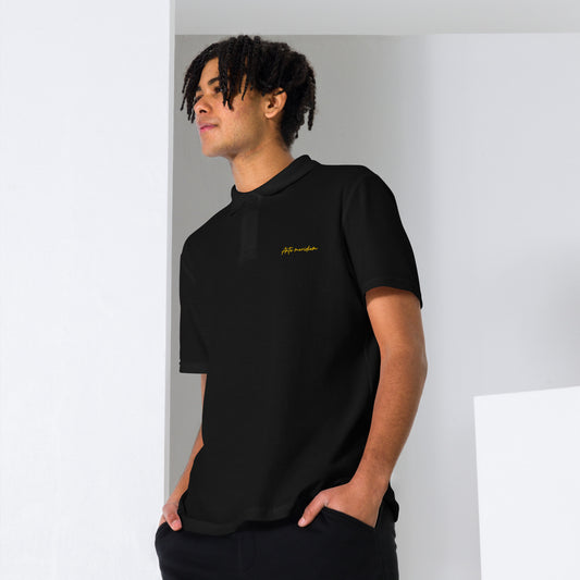 "Ante Meridiem" Cotton Polo with Embroidery