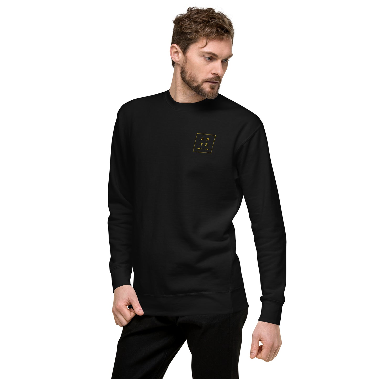 "Ante Meridiem" Premium Sweatshirt With Embroidery