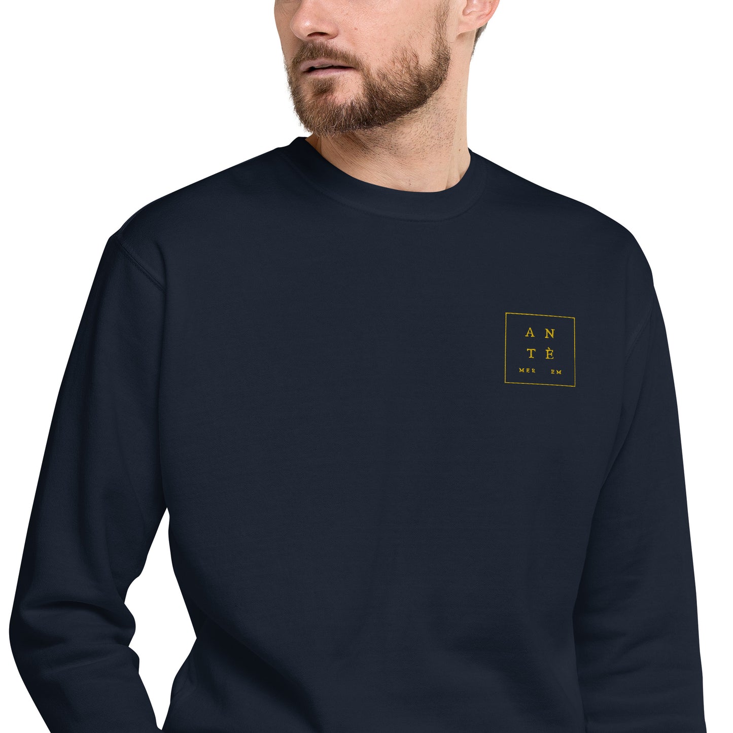 "Ante Meridiem" Premium Sweatshirt With Embroidery