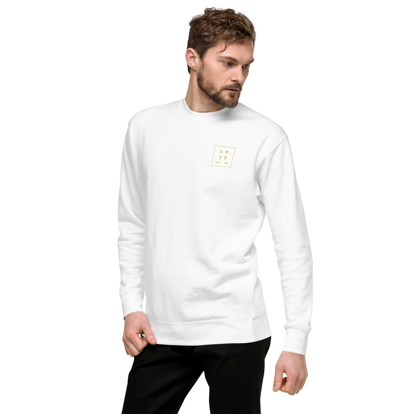 "Ante Meridiem" Premium Sweatshirt With Embroidery