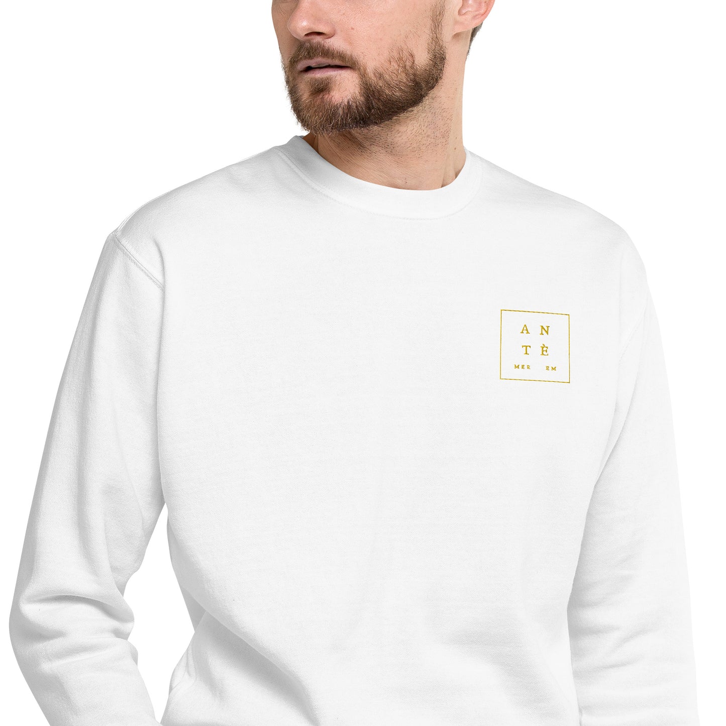 "Ante Meridiem" Premium Sweatshirt With Embroidery